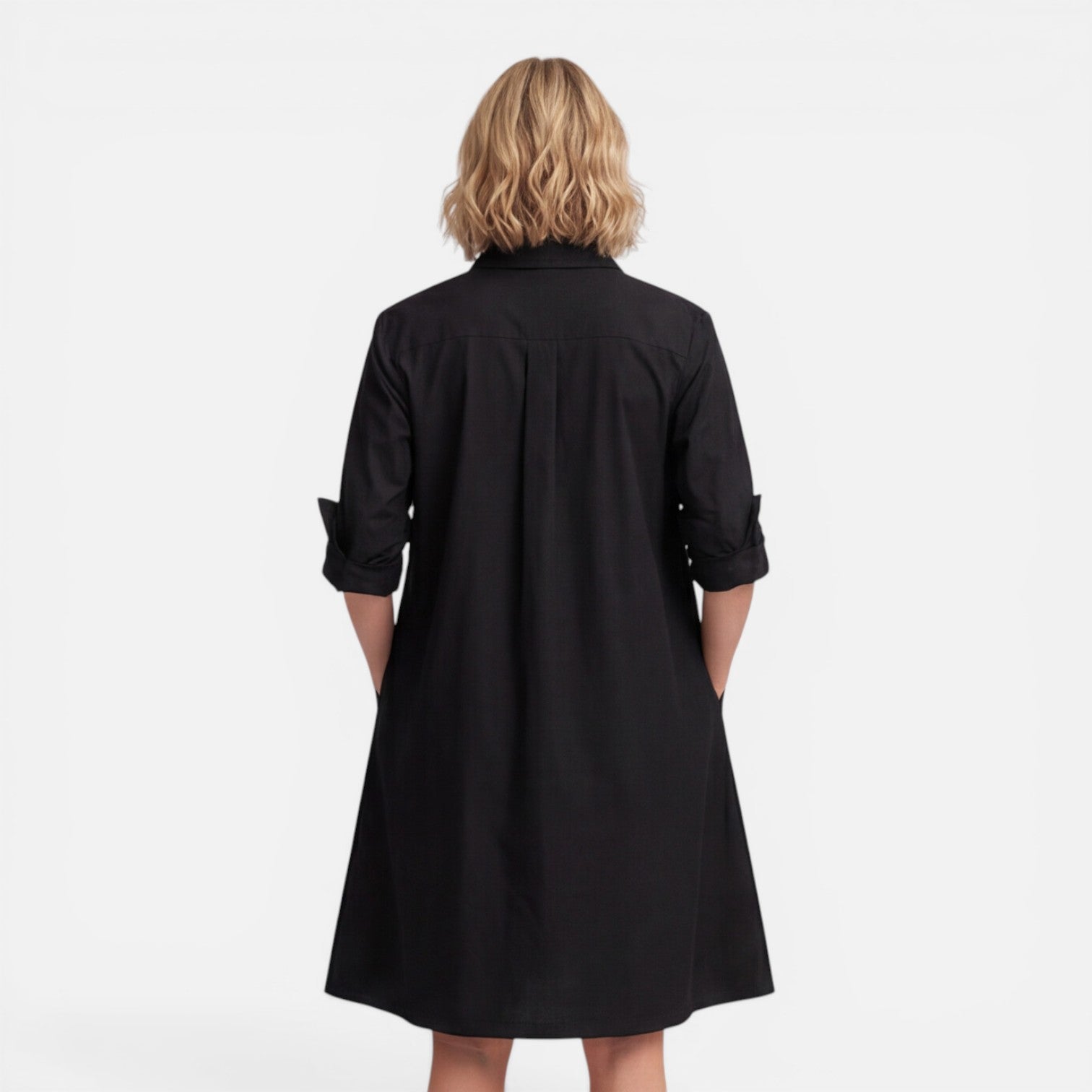 Abito Chemisier Donna Midi Leggero Comodo Ampio