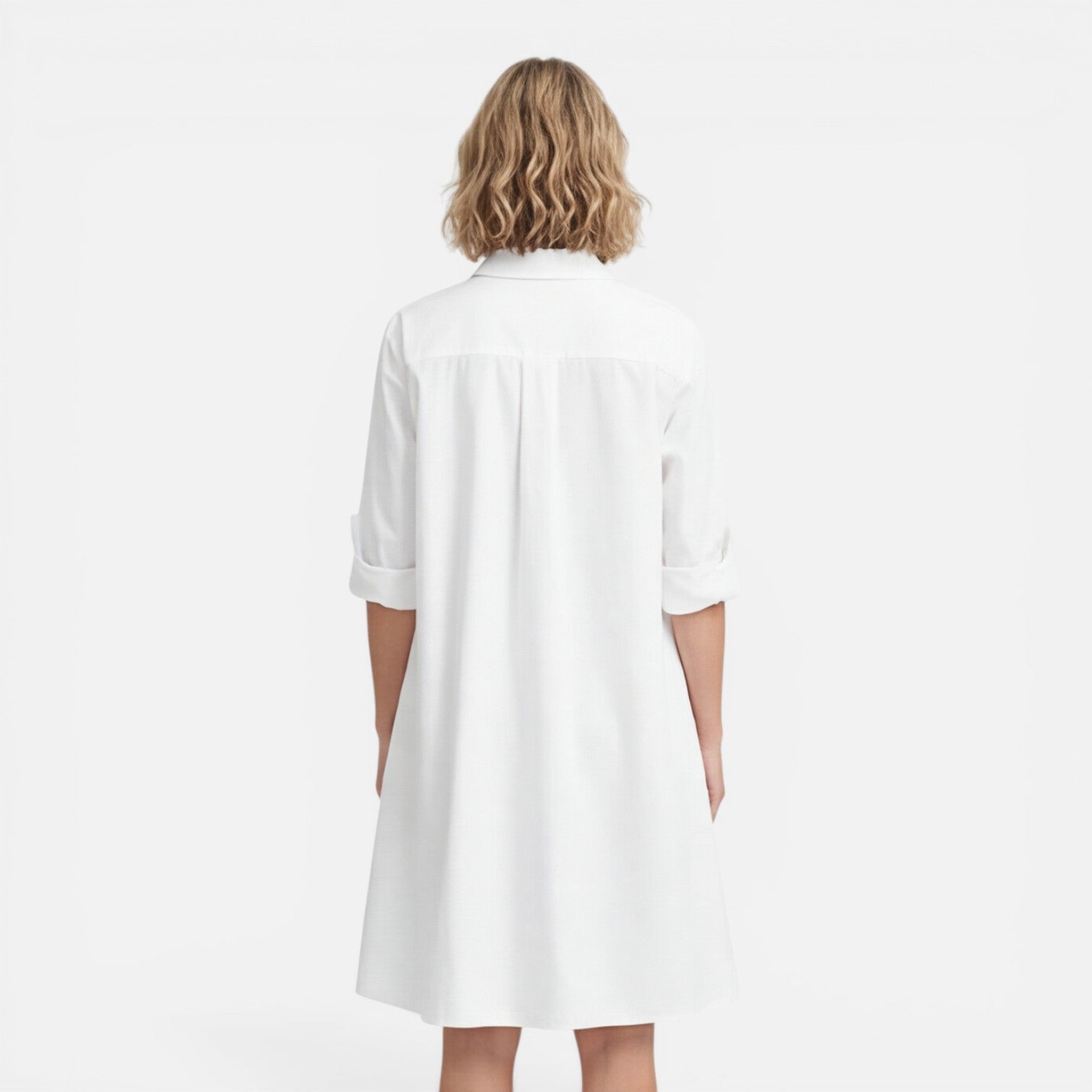 Abito Chemisier Donna Midi Leggero Comodo Ampio