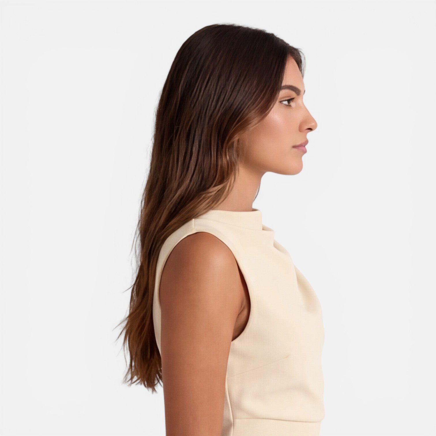 Abito Mini Donna Smanicato Scollo Drappeggiato Elegante