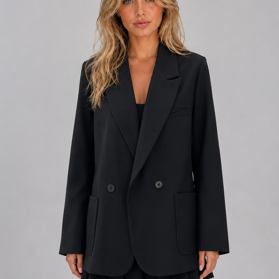 Blazer Donna Doppiopetto Oversize Sartoriale