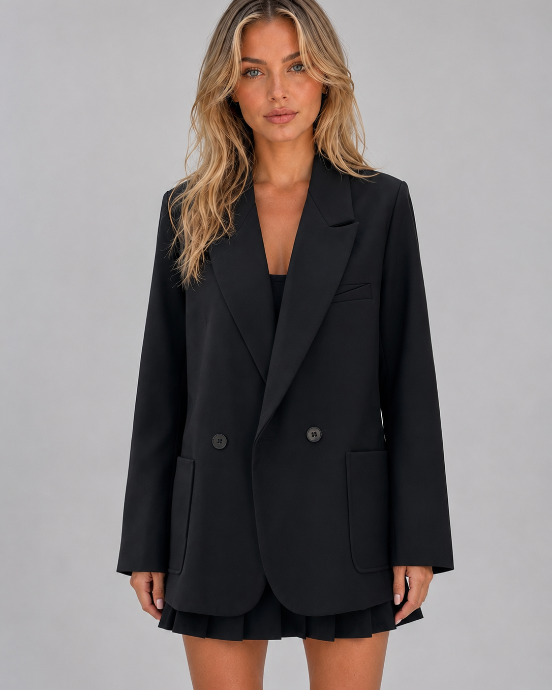 Blazer Donna Doppiopetto Oversize Sartoriale