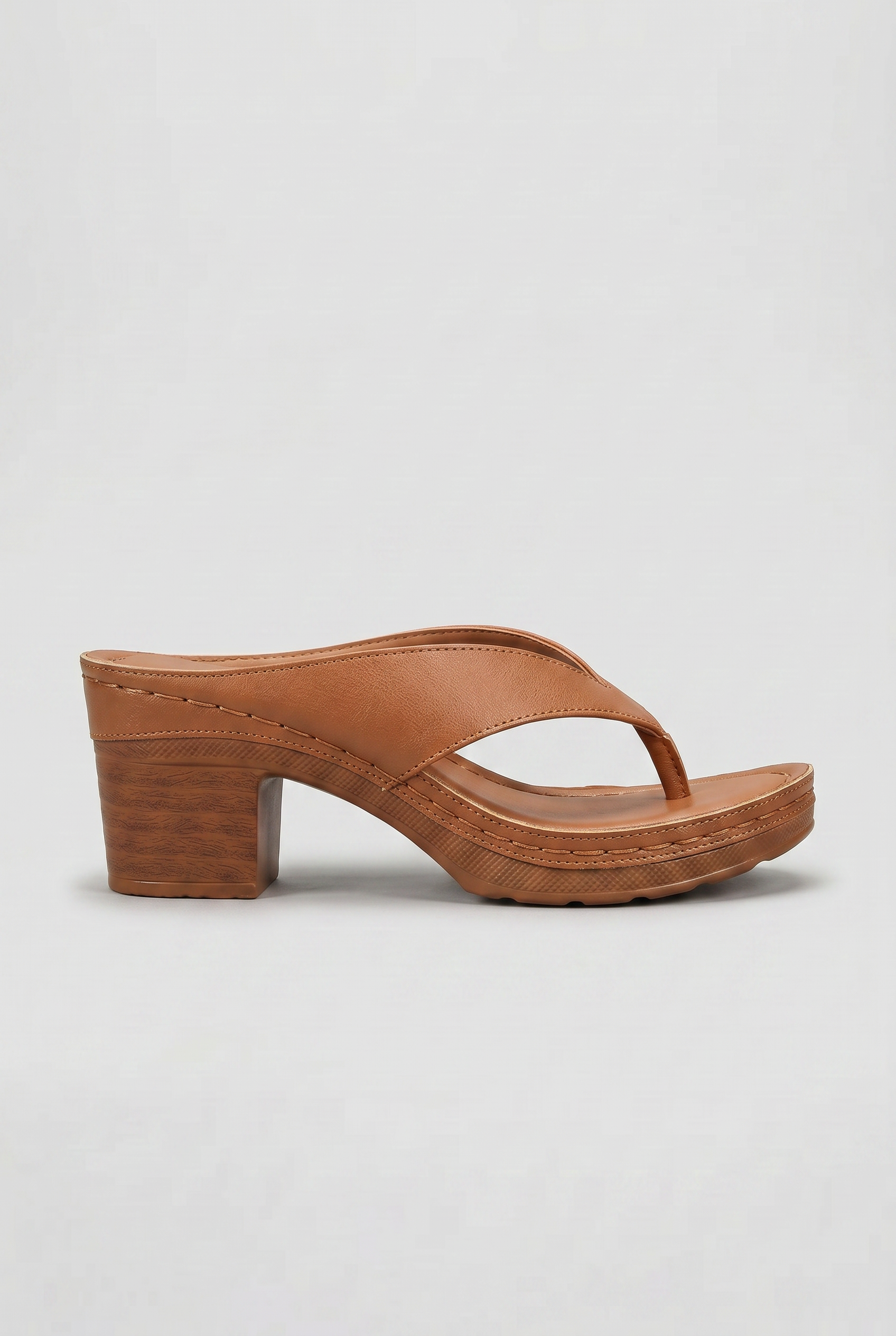 Sandali Donna Infradito con Platform e Tacco a Blocco