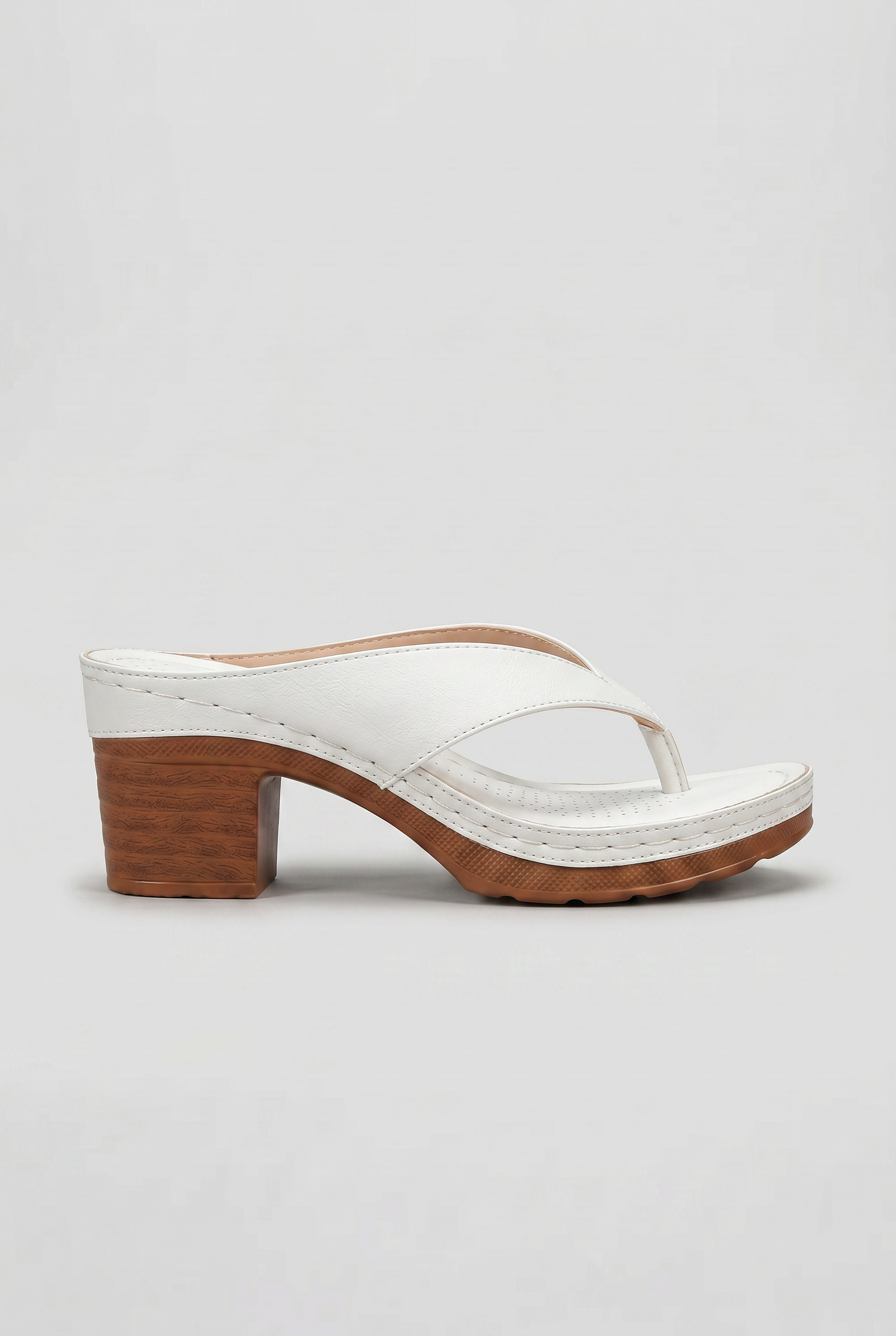 Sandali Donna Infradito con Platform e Tacco a Blocco