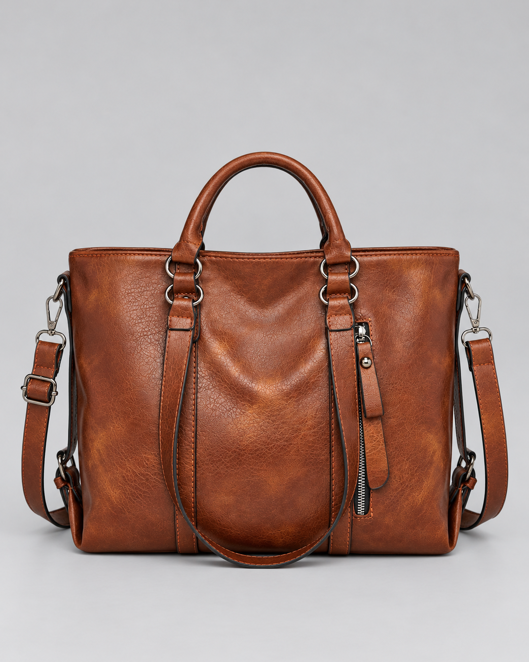 Borsa Tote Donna Grande Effetto Pelle a Spalla e Tracolla