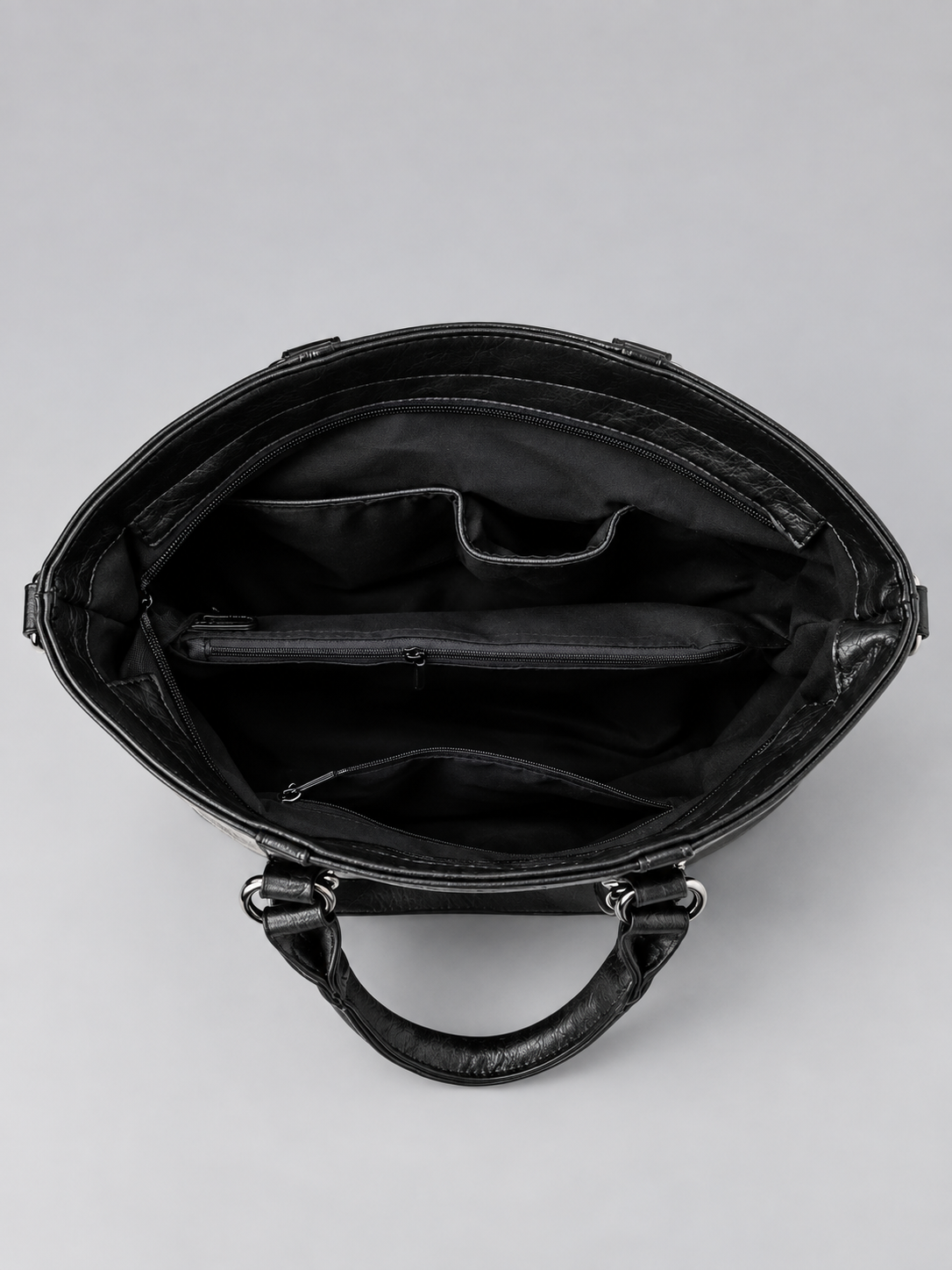 Borsa Tote Donna Grande Effetto Pelle a Spalla e Tracolla