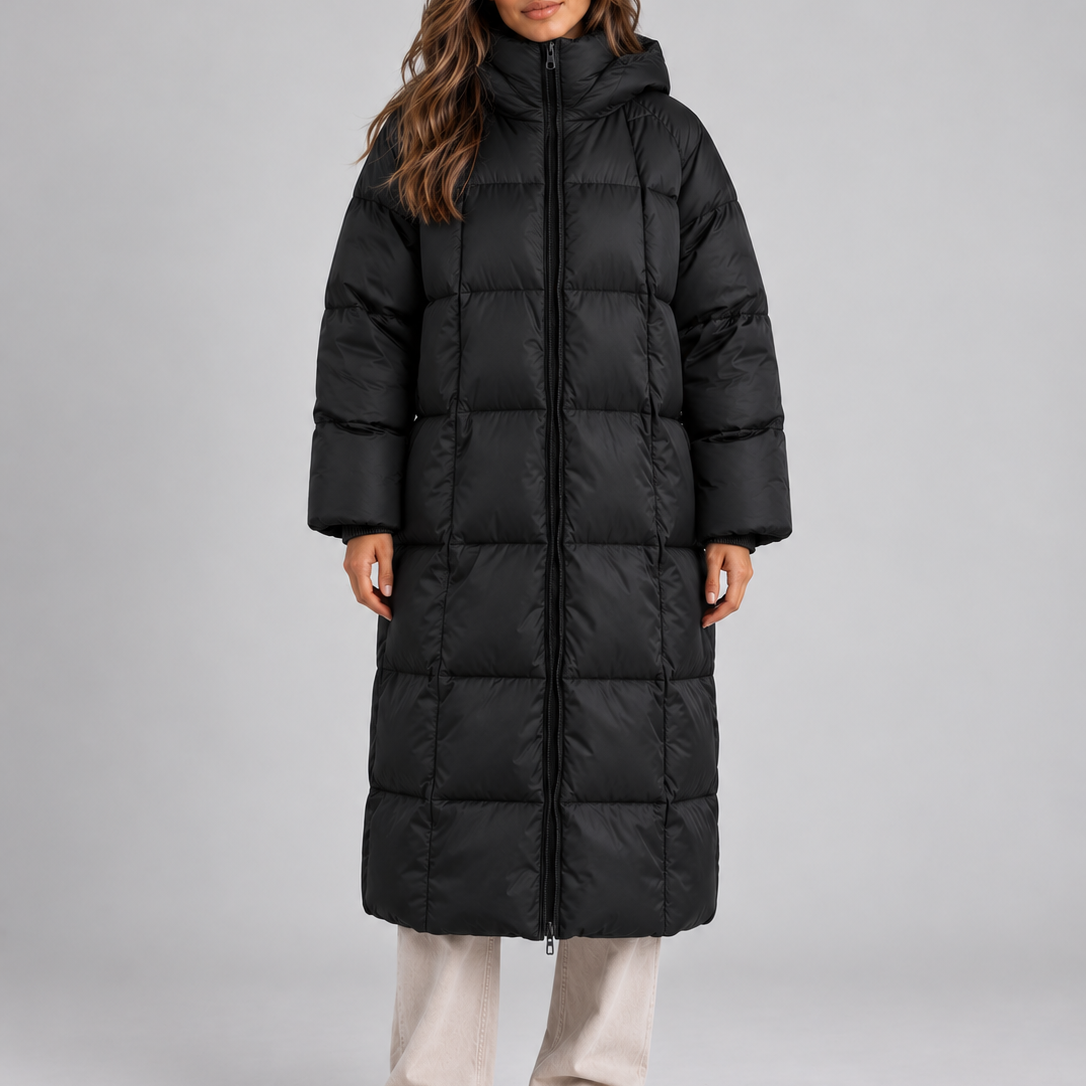 Cappotto Donna Invernale Imbottito Lungo Cappuccio Generoso