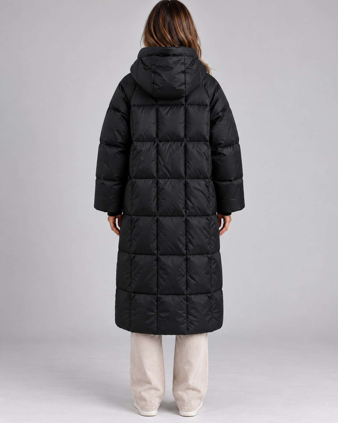Cappotto Donna Invernale Imbottito Lungo Cappuccio Generoso