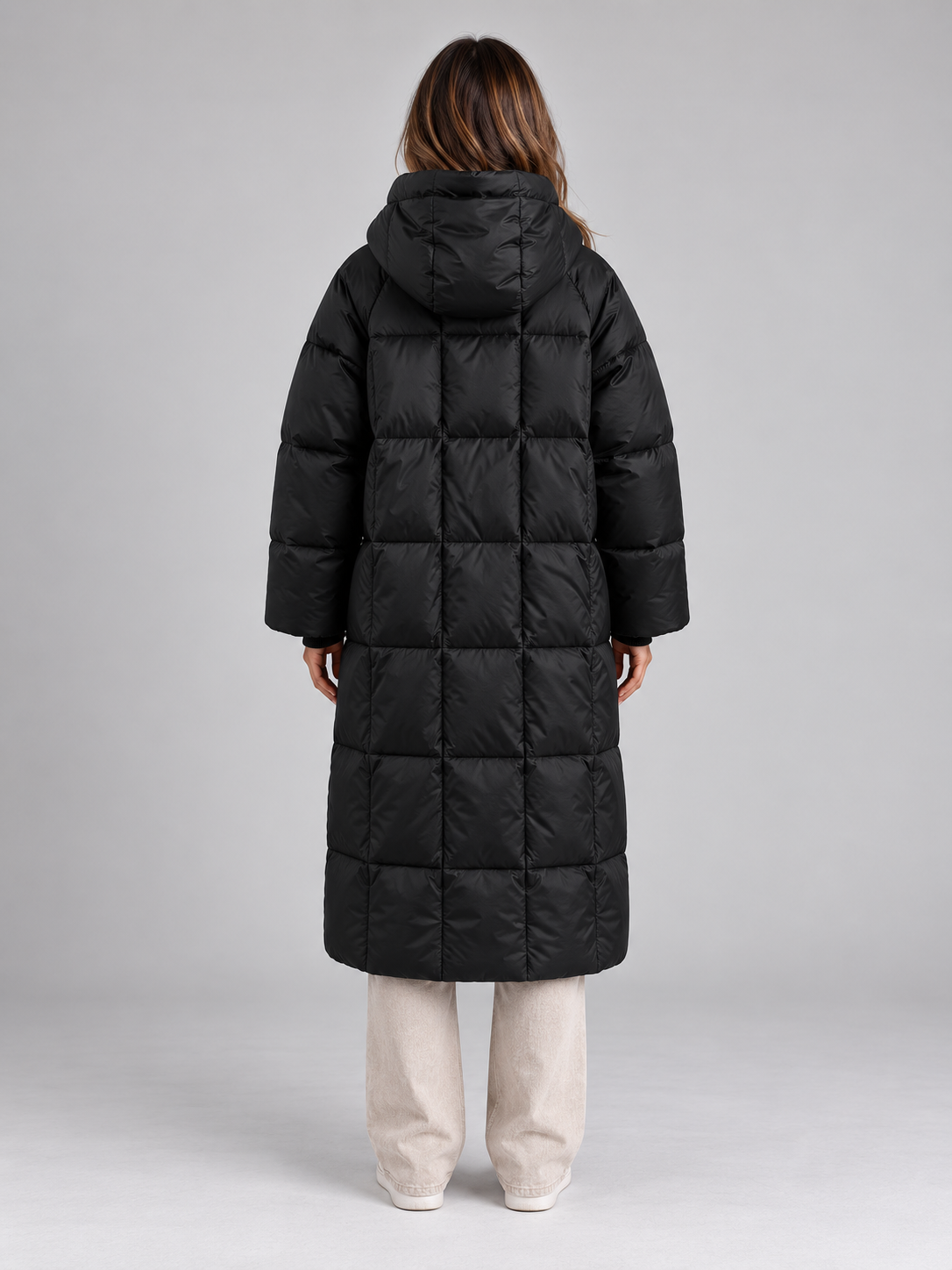 Cappotto Donna Invernale Imbottito Lungo Cappuccio Generoso