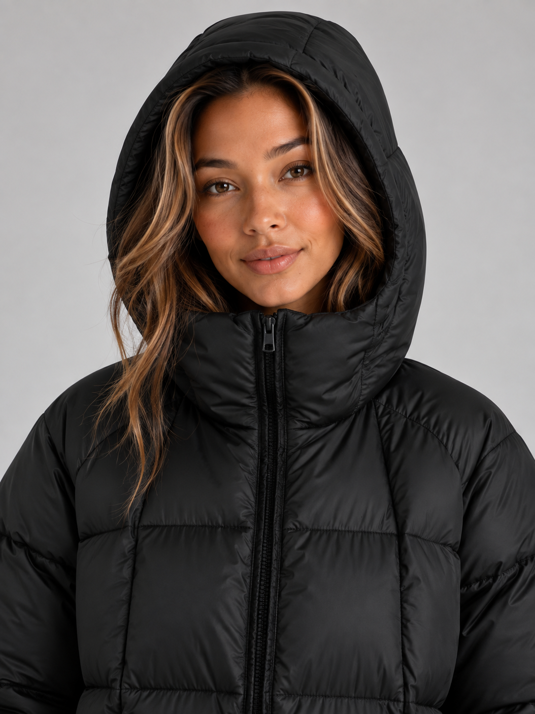 Cappotto Donna Invernale Imbottito Lungo Cappuccio Generoso