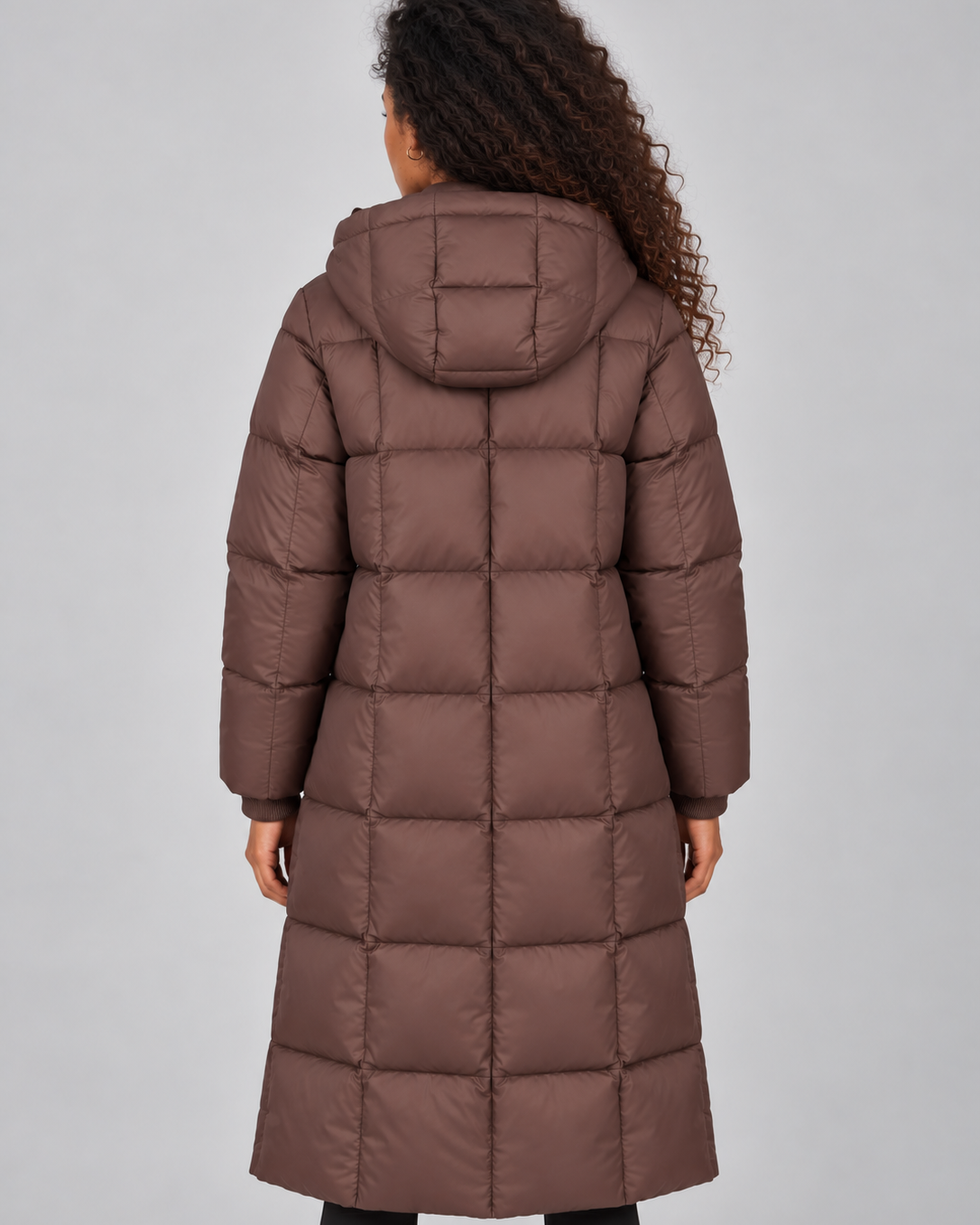 Cappotto Donna Imbottito Lungo Cappuccio Linea Femminile