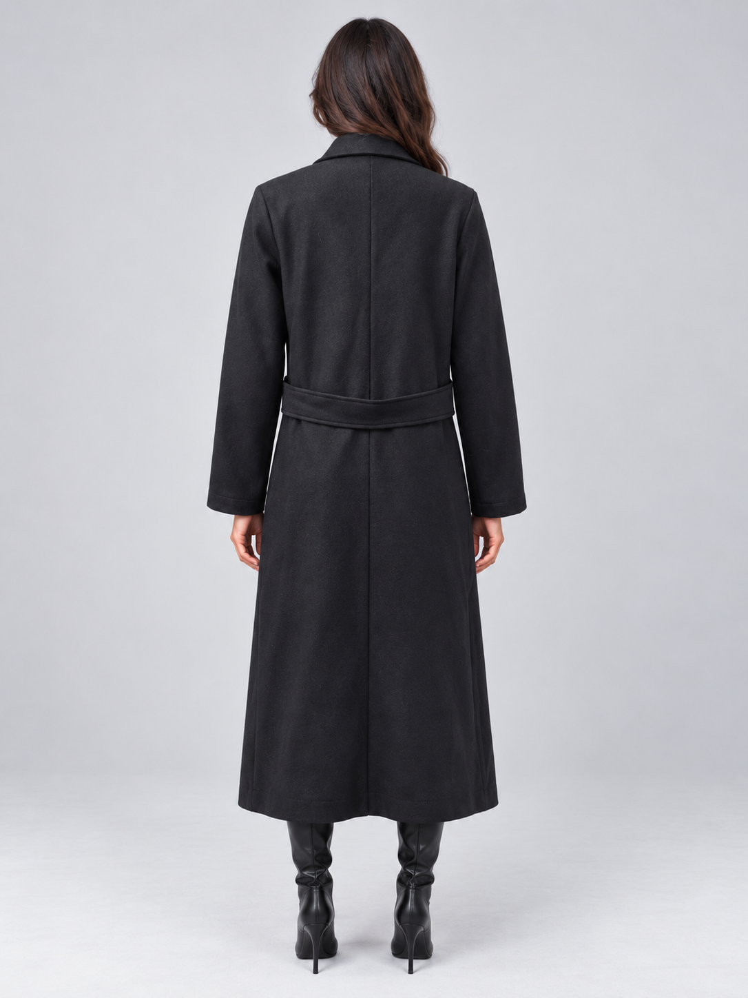 Cappotto Donna Sartoriale Lungo Revers con Bottoni Laterali