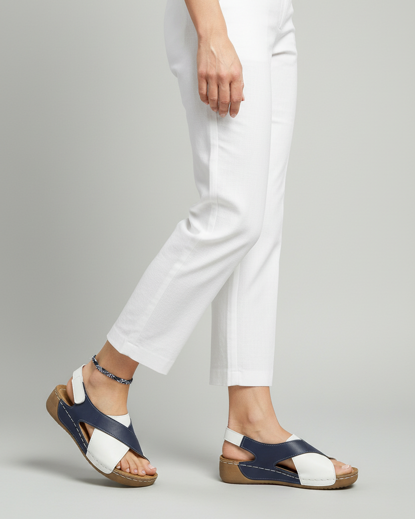 Sandali Donna con Strappo e Suola Imbottita Comodi