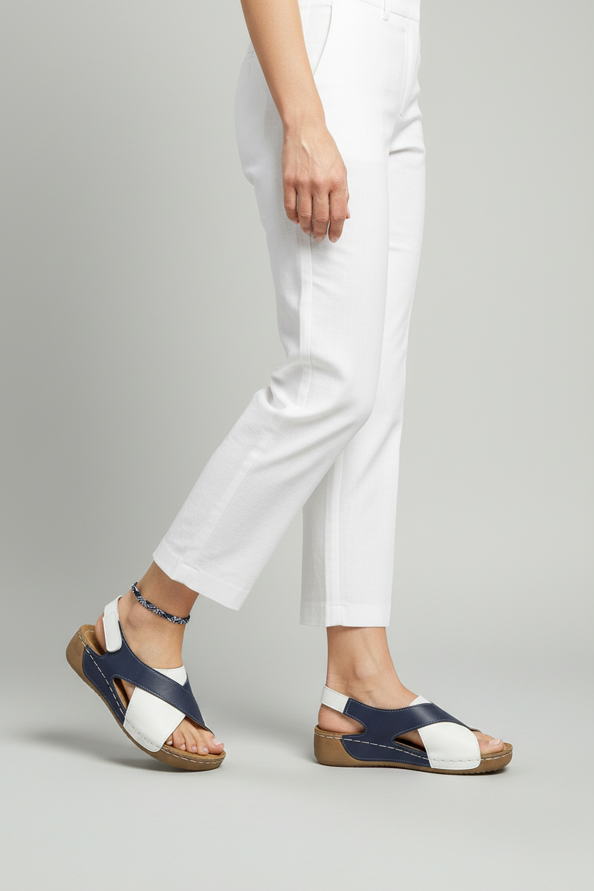 Sandali Donna con Strappo e Suola Imbottita Comodi