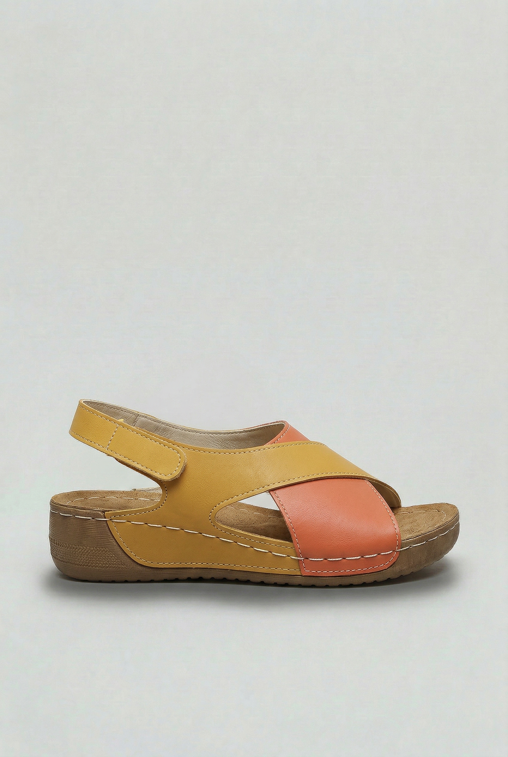 Sandali Donna con Strappo e Suola Imbottita Comodi