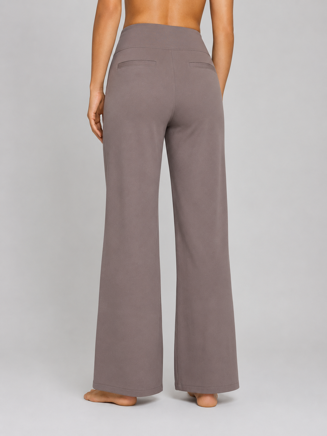 Pantaloni Donna Elasticizzati Gamba Dritta Vita Alta Comodi