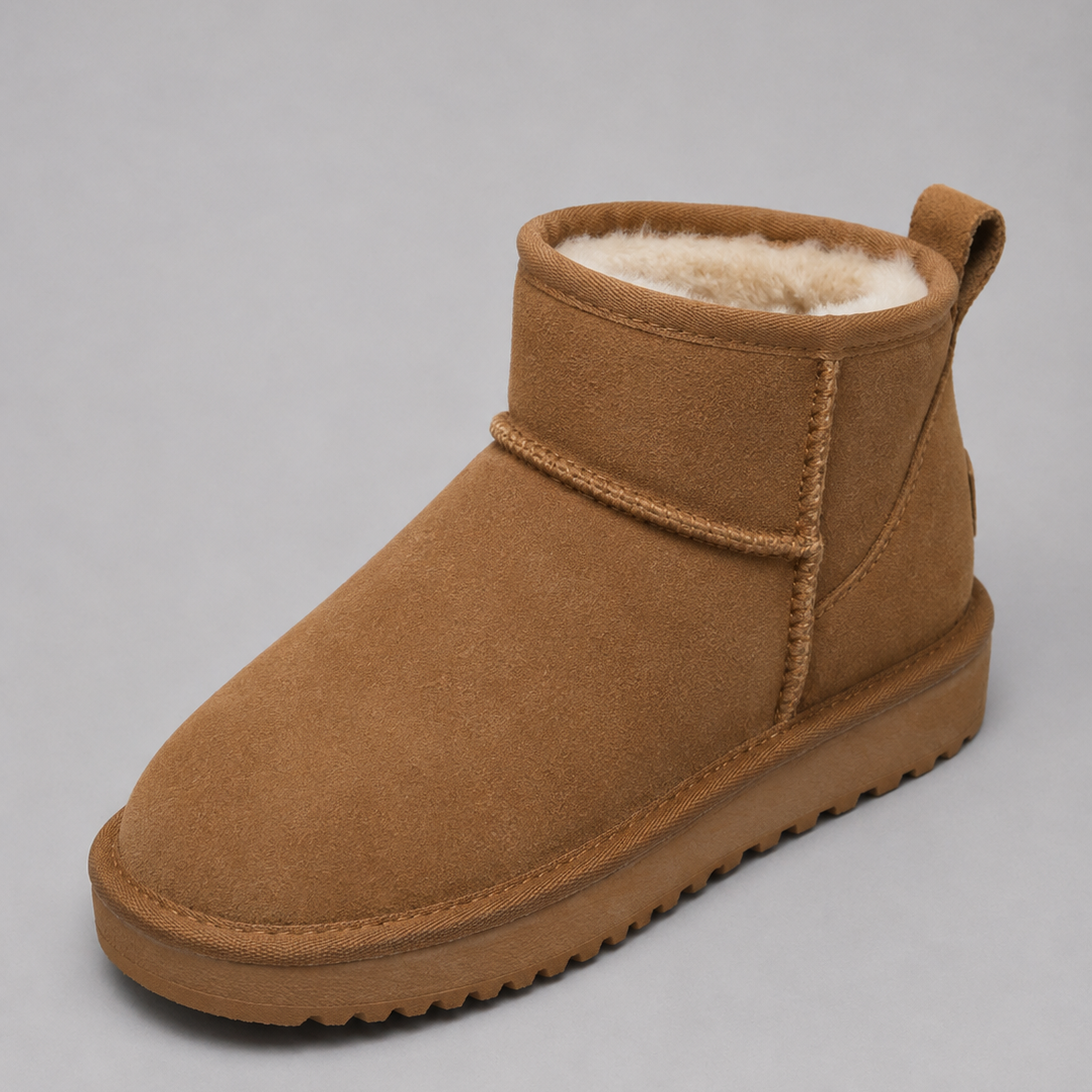Stivaletti Donna in Camoscio con Shearling Naturale