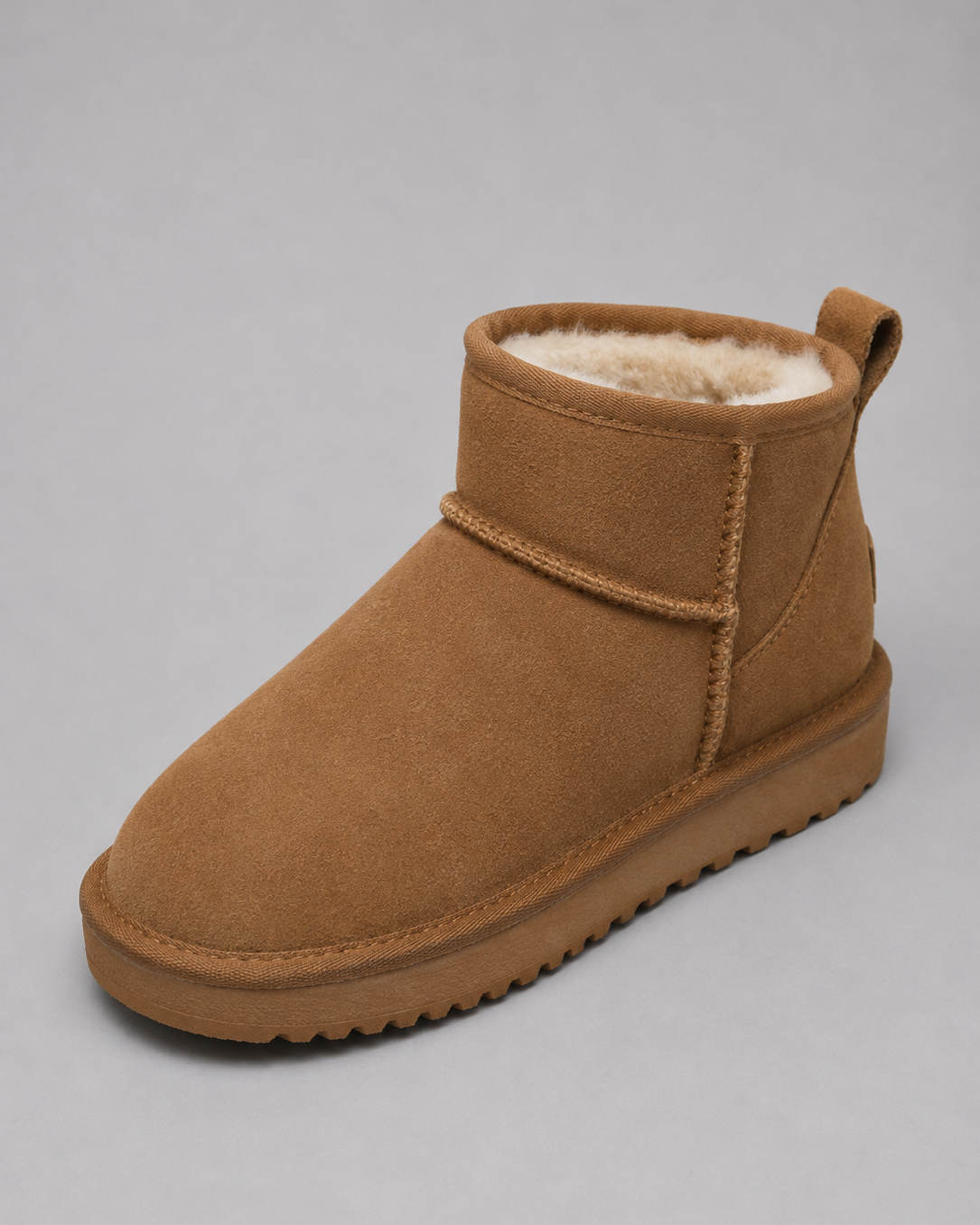 Stivaletti Donna in Camoscio con Shearling Naturale