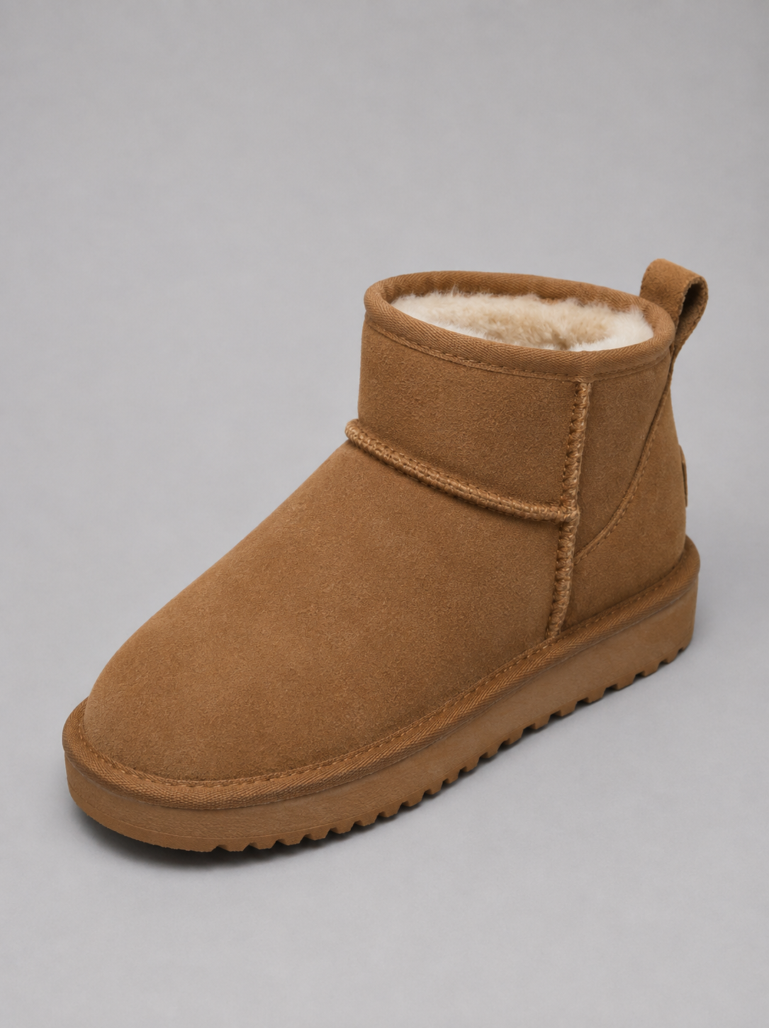 Stivaletti Donna in Camoscio con Shearling Naturale