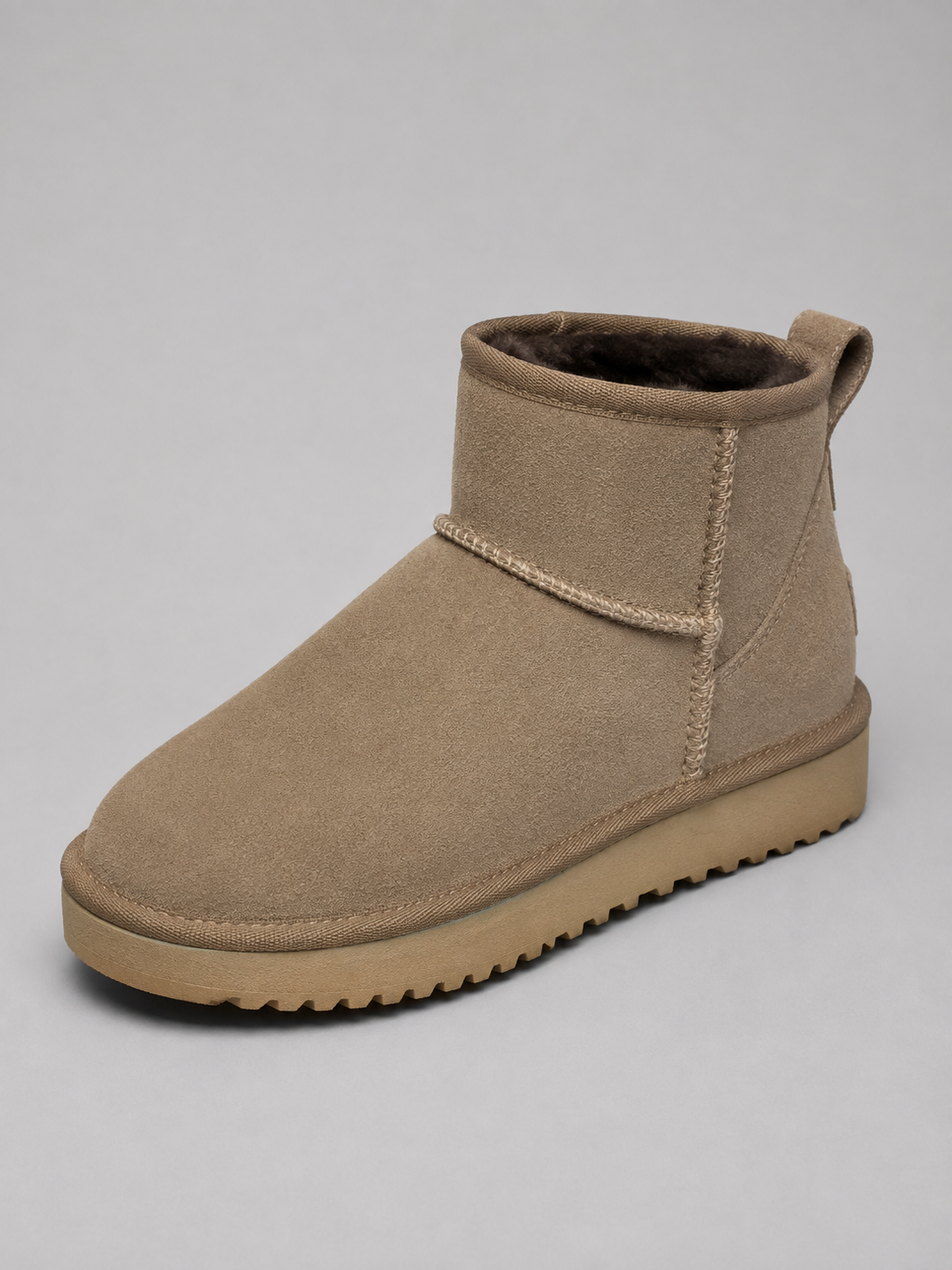 Stivaletti Donna in Camoscio con Shearling Naturale