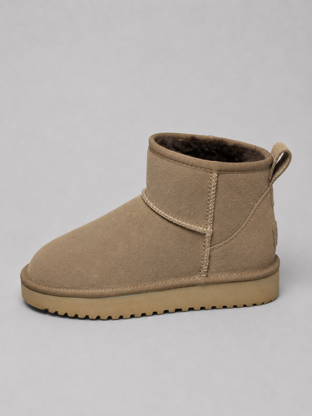 Stivaletti Donna in Camoscio con Shearling Naturale