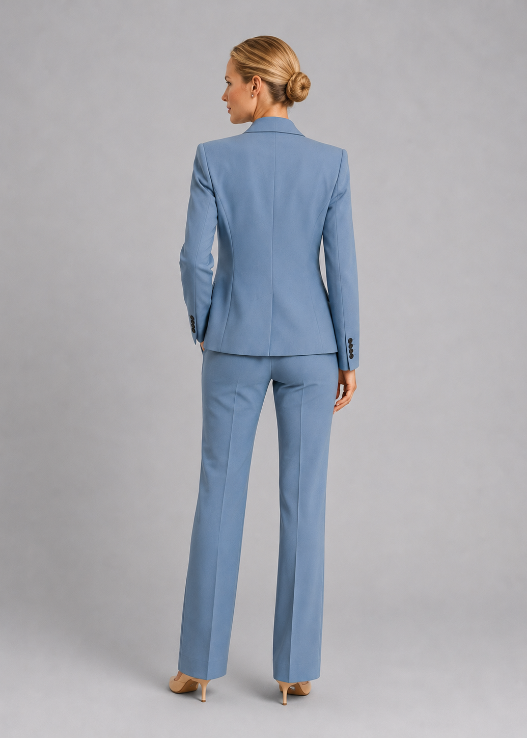 Tailleur Donna Blazer e Pantaloni Vita Alta Strutturato