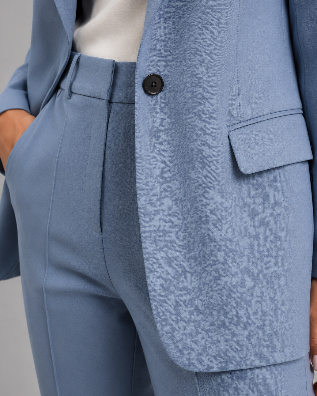Tailleur Donna Blazer e Pantaloni Vita Alta Strutturato