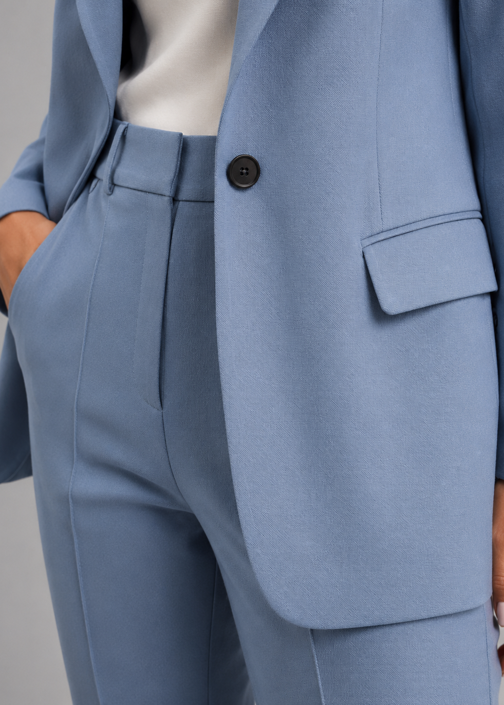 Tailleur Donna Blazer e Pantaloni Vita Alta Strutturato