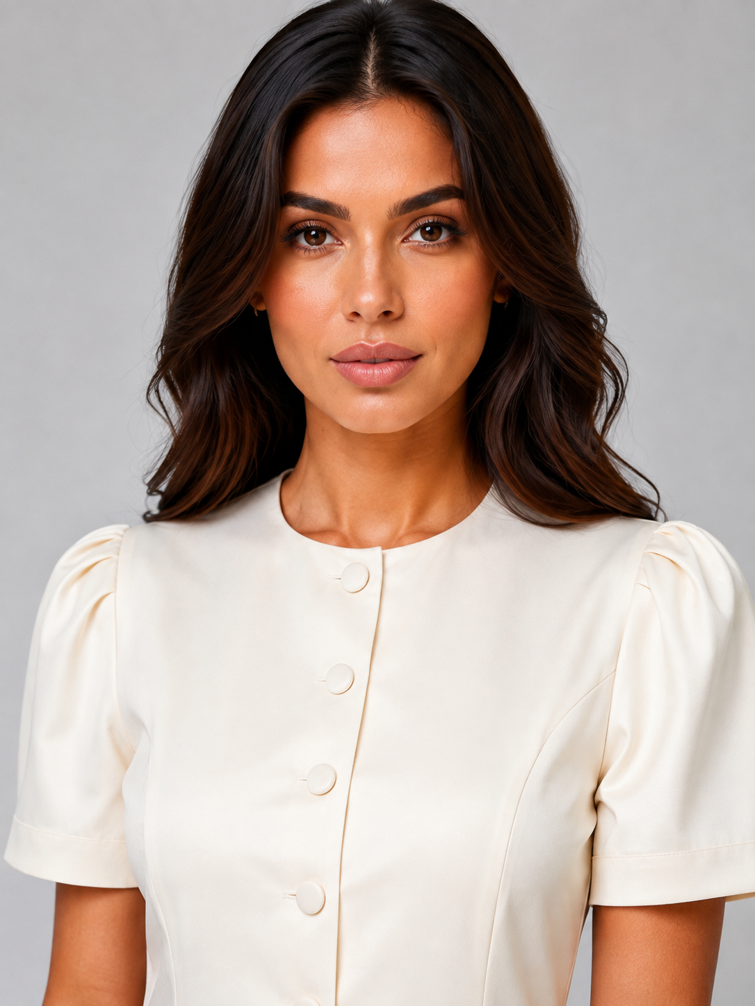 Tailleur Donna Blazer Maniche Corte e Pantaloni Gamba Ampia