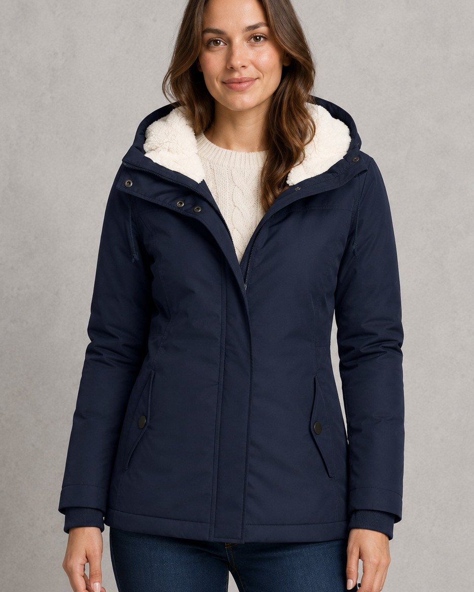 Cappotto Donna Impermeabile Lungo con Cappuccio Fodera Isolante