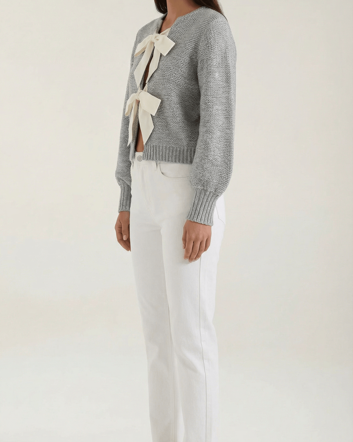 Aurazio Top in Maglia con Fiocco da Donna