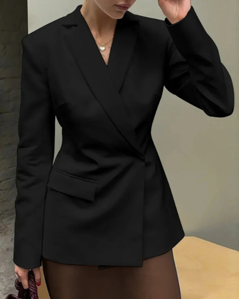 Aurazio Blazer con revers drappeggiati da donna