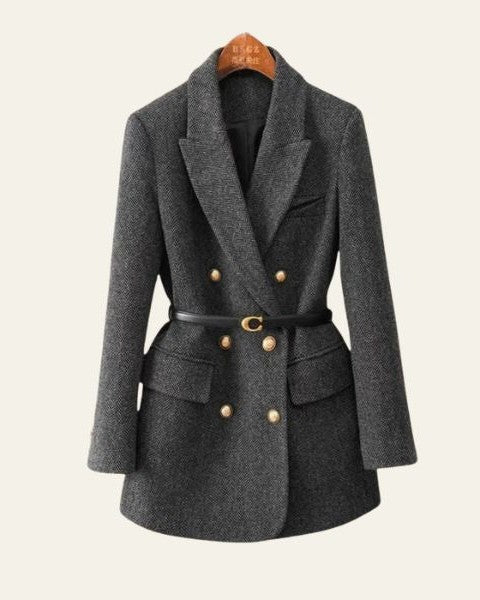 Blazer Donna Doppiopetto in Tweed Sartoriale Senza Tempo
