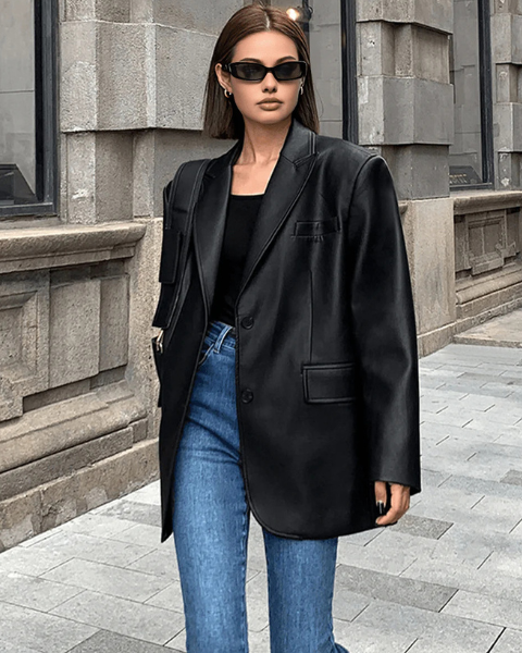 Blazer Donna da Sera Strutturato Sartoriale Linee Pulite