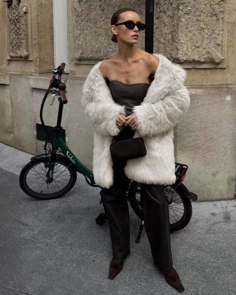 Aurazio Cappotto in Pelliccia Sintetica per Donna