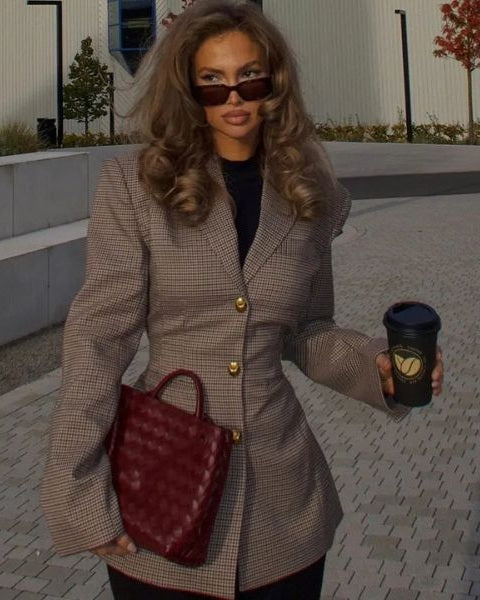 Aurazio Blazer Sartoriale a clessidale da donna