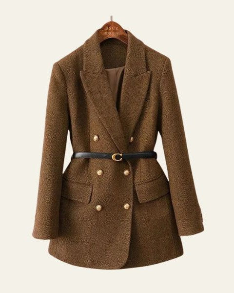 Blazer Donna Doppiopetto in Tweed Sartoriale Senza Tempo