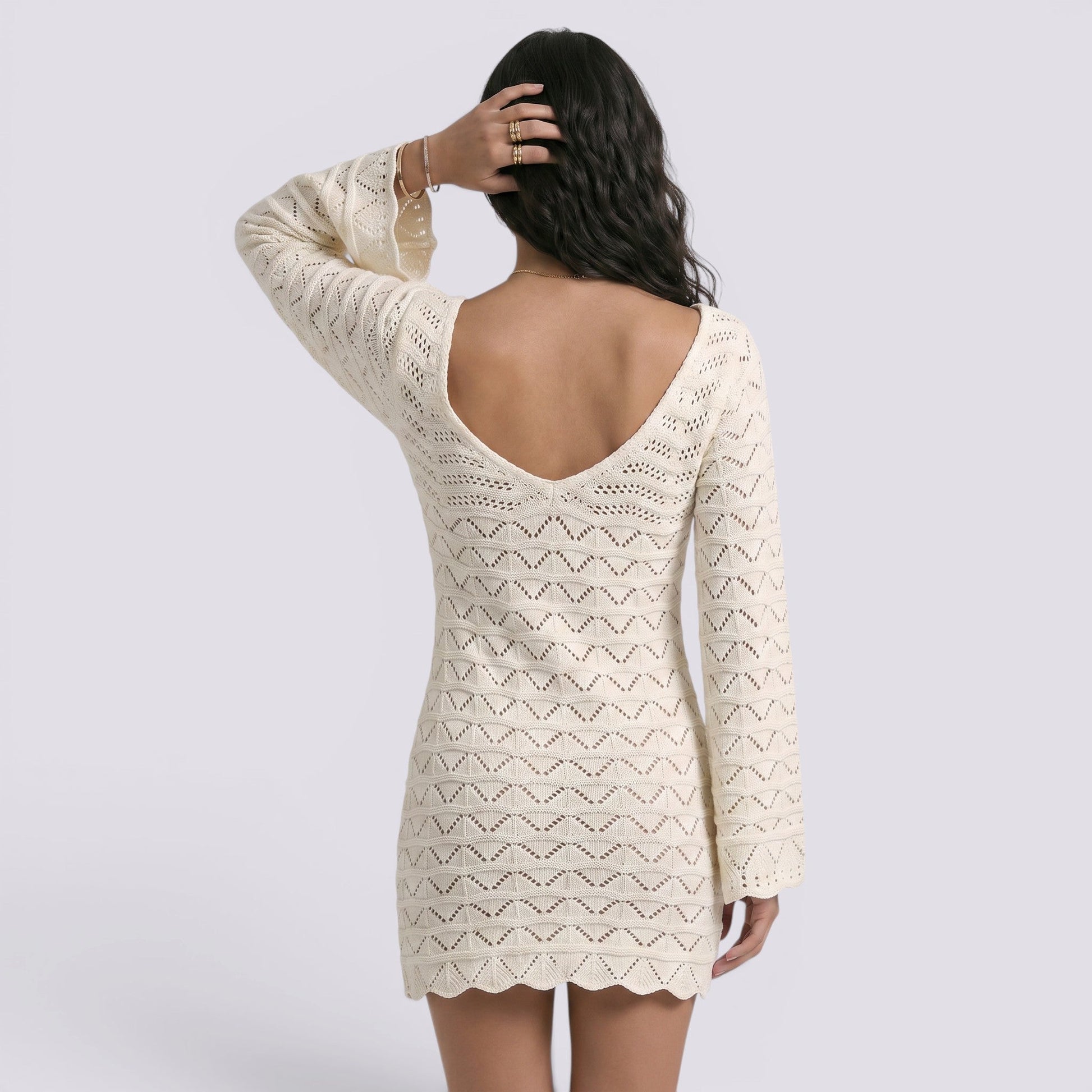 Abito Corto Donna da Spiaggia a Righe Boho Estivo