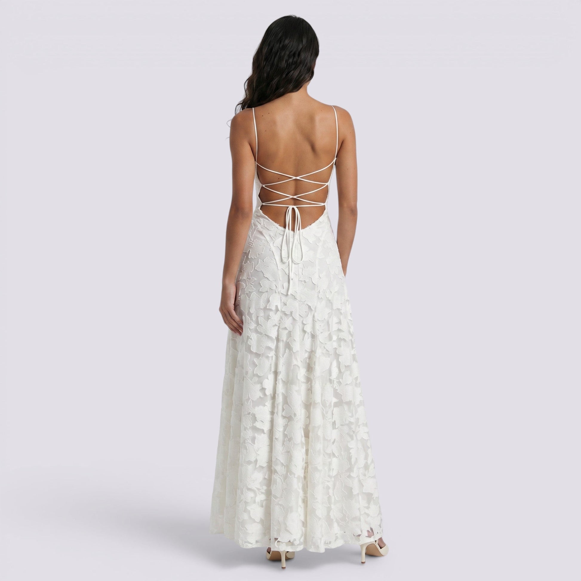 Abito Lungo Donna da Cerimonia Schiena Aperta Elegante
