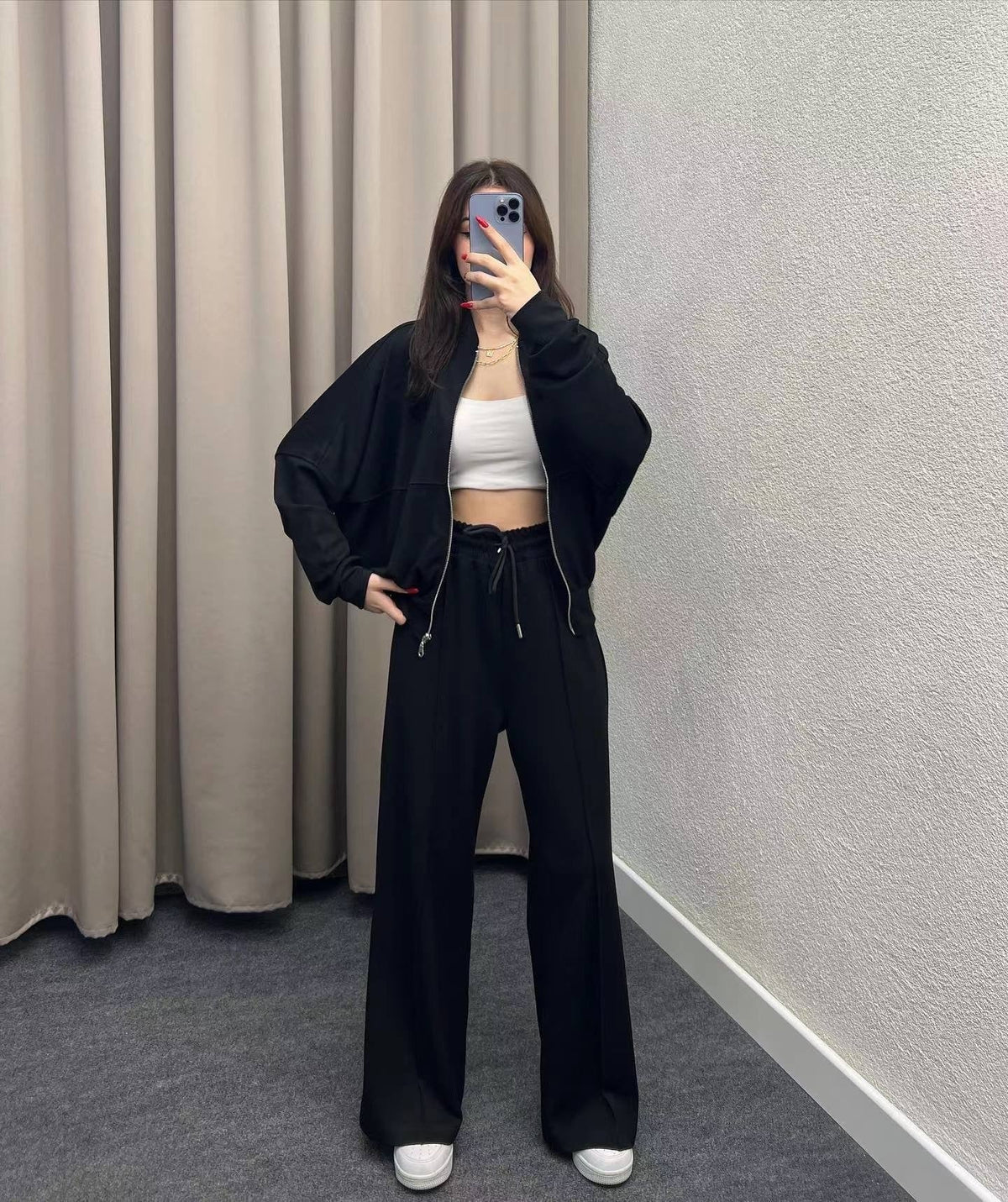 Completo Donna Tuta Oversize Morbida Felpa e Pantaloni