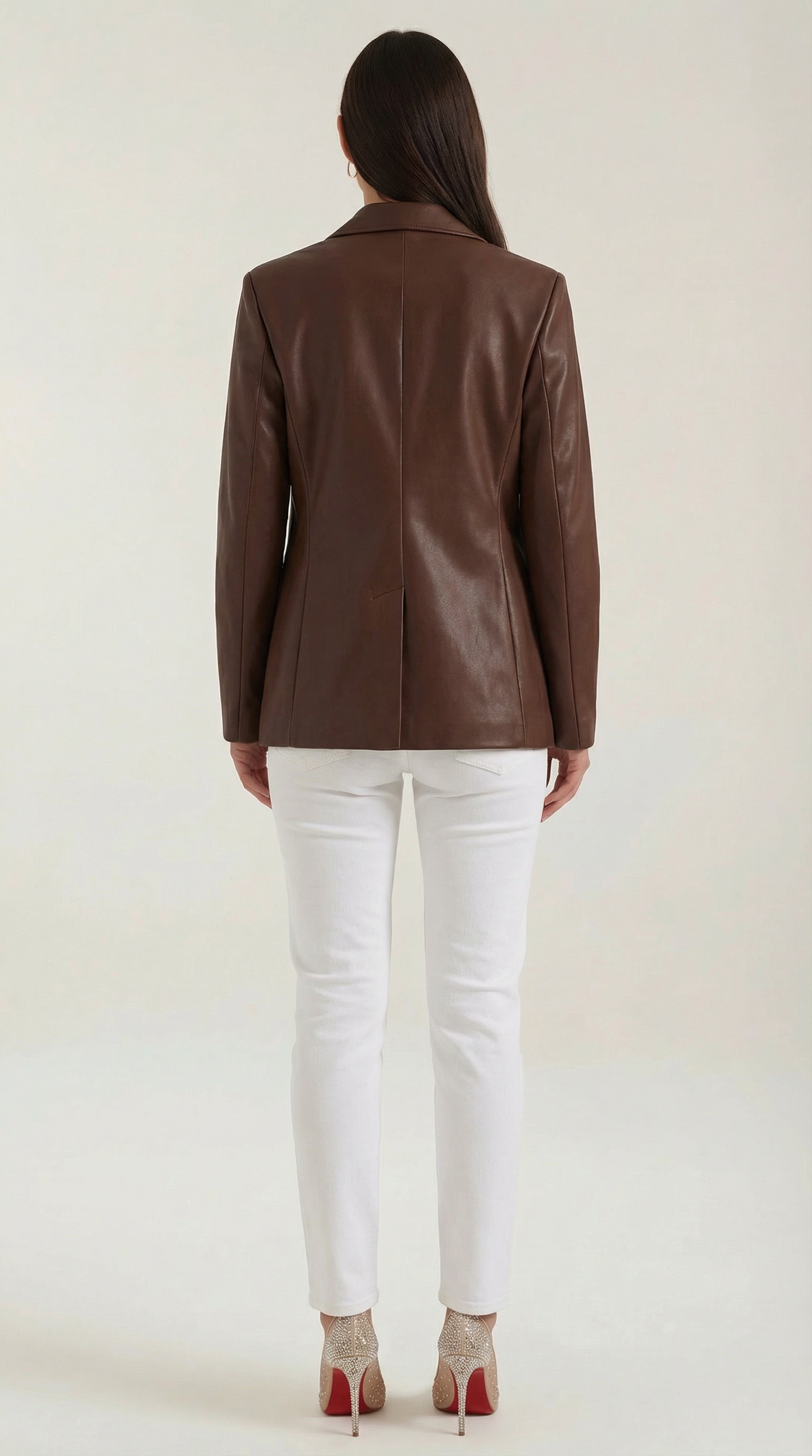Blazer Donna in Ecopelle Lucido Oversize Strutturato