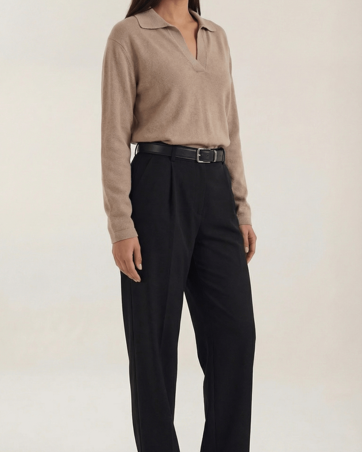 Aurazio Maglione Polo a V Casual da Donna