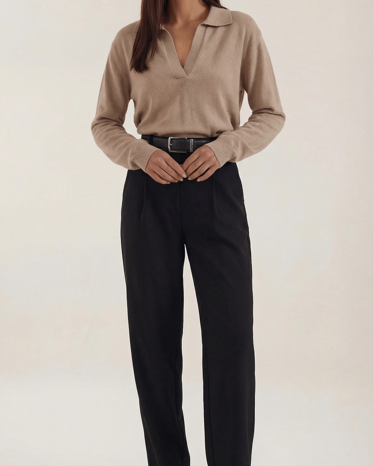 Aurazio Maglione Polo a V Casual da Donna