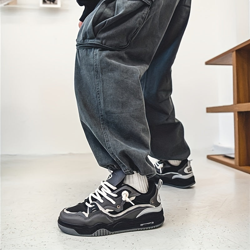 Sneakers Uomo Urbane Motivo Geometrico Tomaia in PU Suola in Gomma