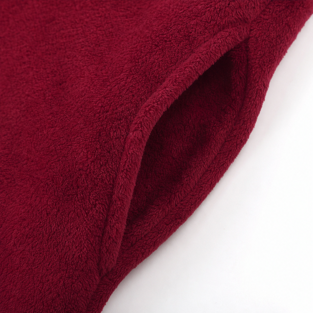 Abito Donna Lungo in Peluche con Cappuccio Homewear Linea ad A