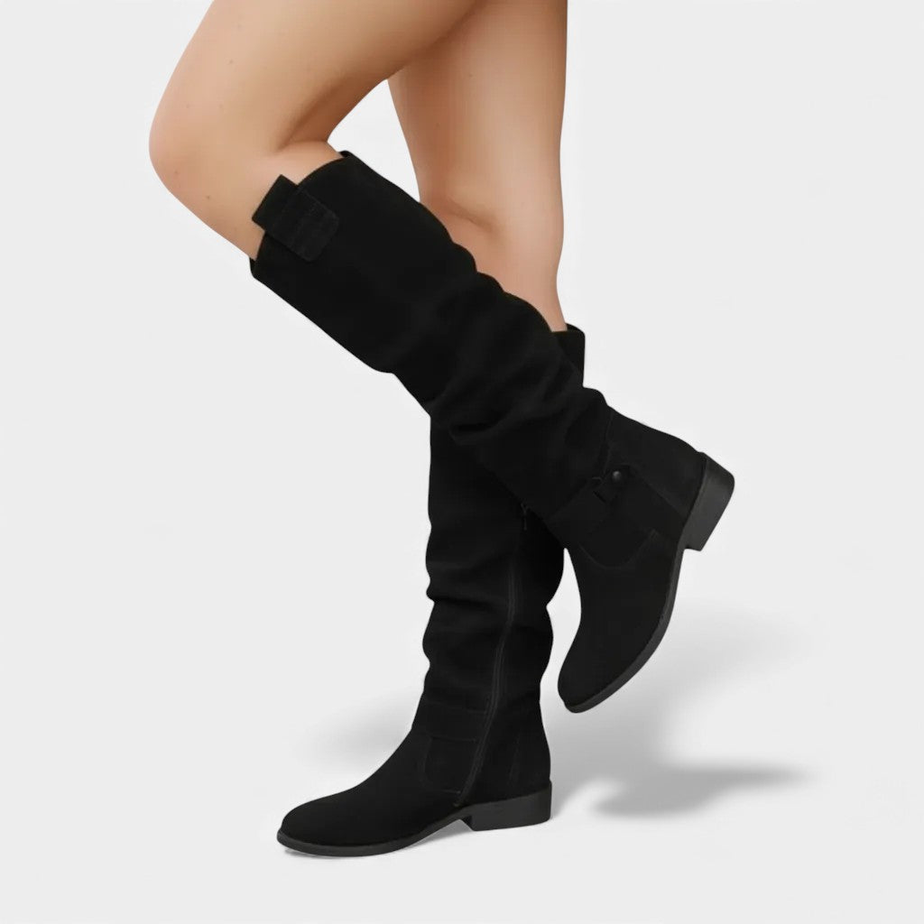 Aurazio Stivali Sopra Ginocchio Camoscio Eleganza Maxima per Donna