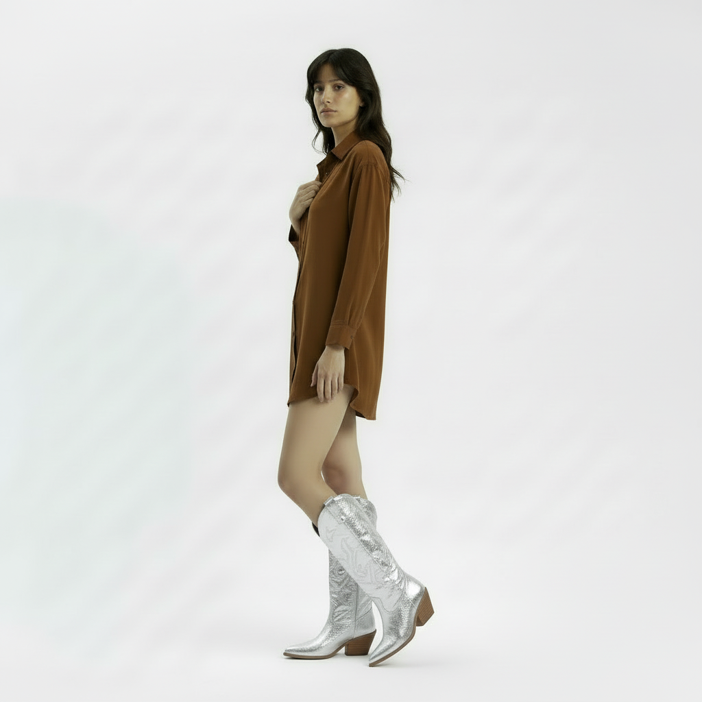 Aurazio Stivaletti Tacco Medio Stilosi Comfort Fashion per Donna
