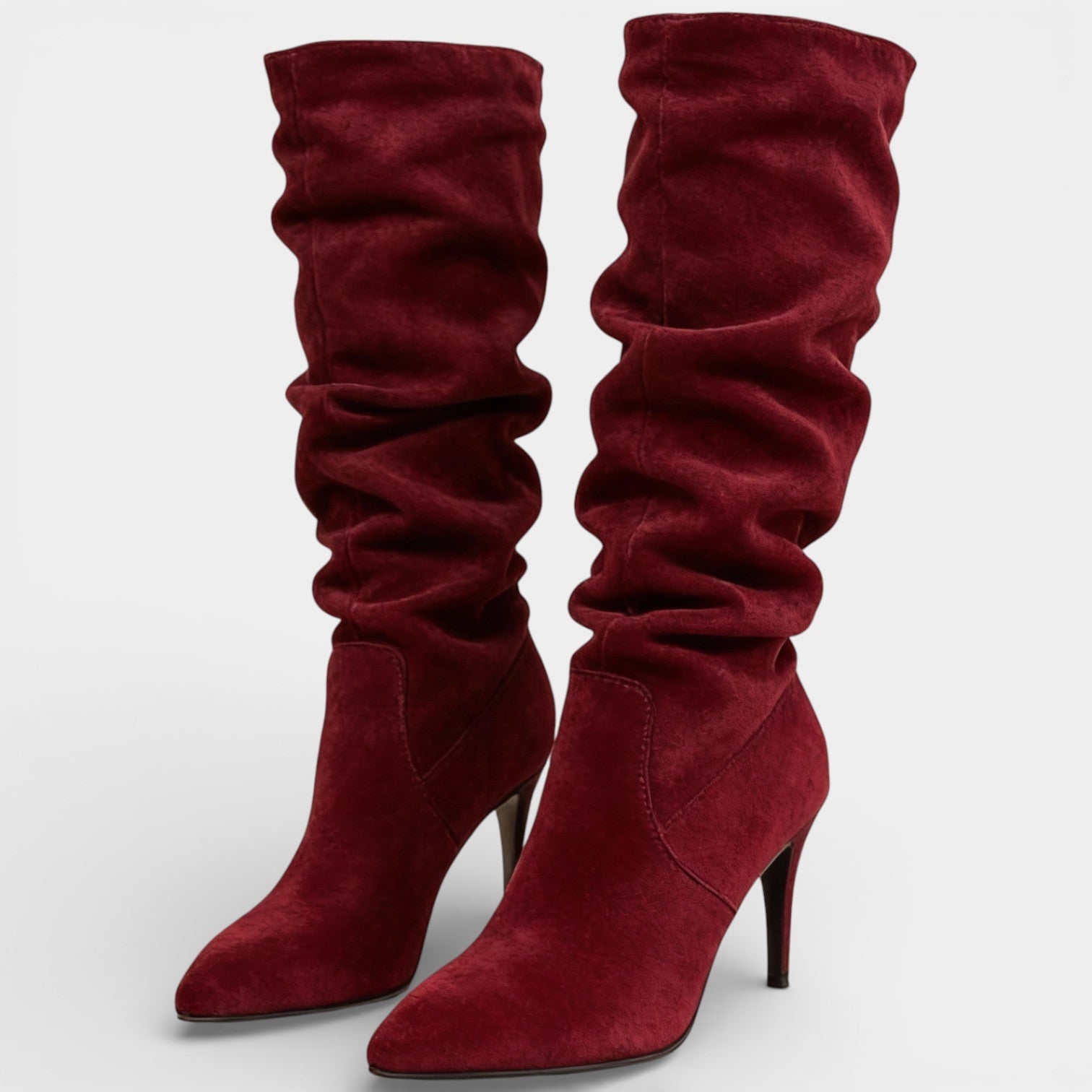 Aurazio Stivali Tacco Stiletto Camoscio Eleganza Pura per Donna