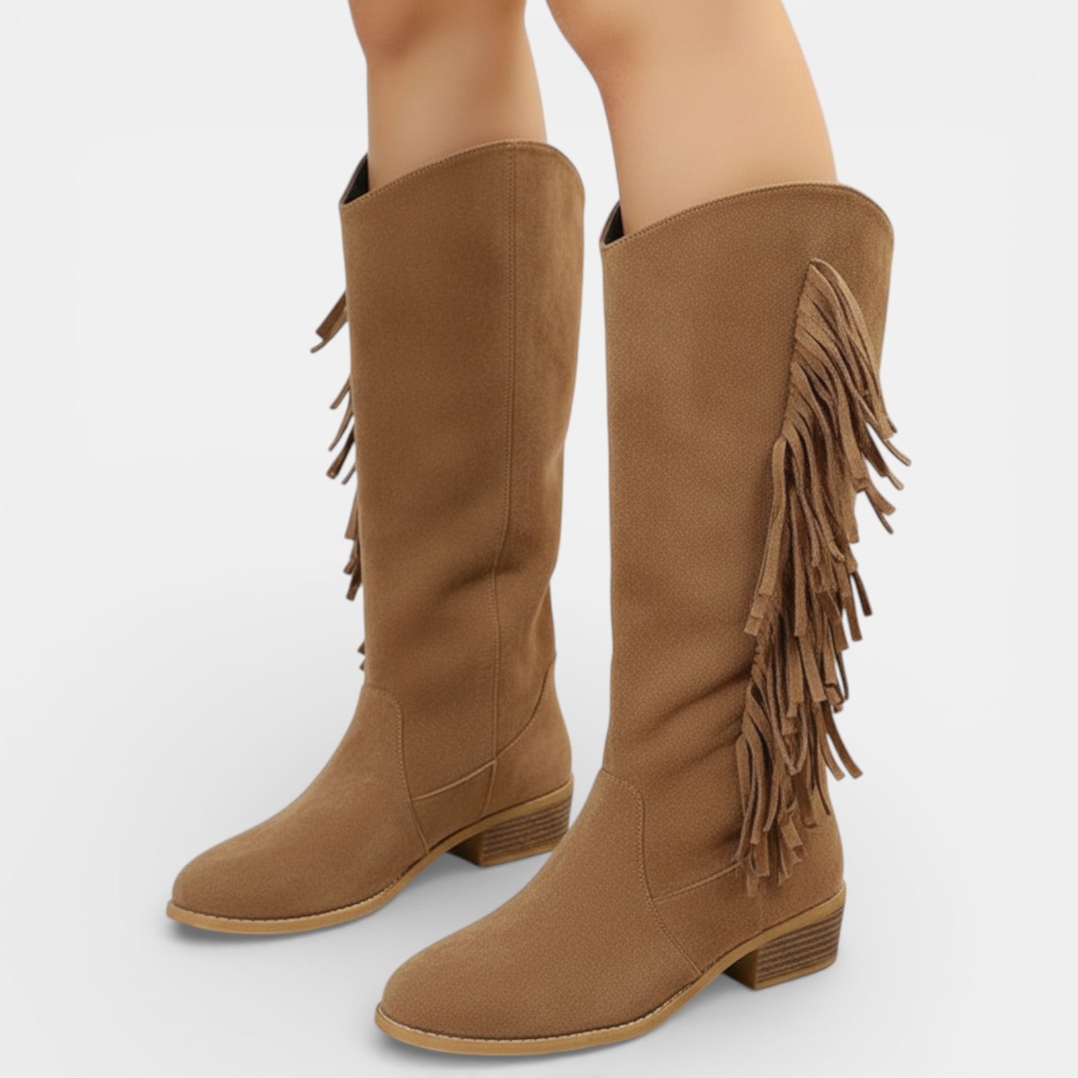 Stivali Donna Cowboy Scamosciati Punta Affusolata
