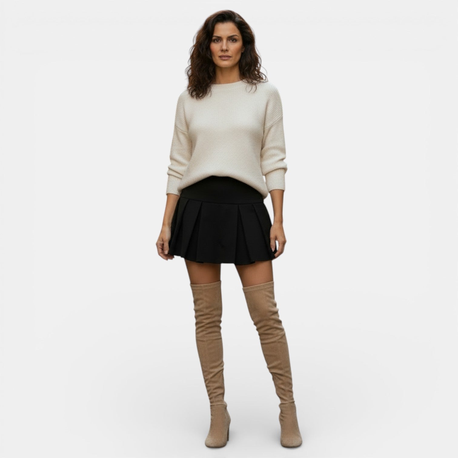 Aurazio Stivali Sopra Ginocchio Fashion Contemporanei per Donna