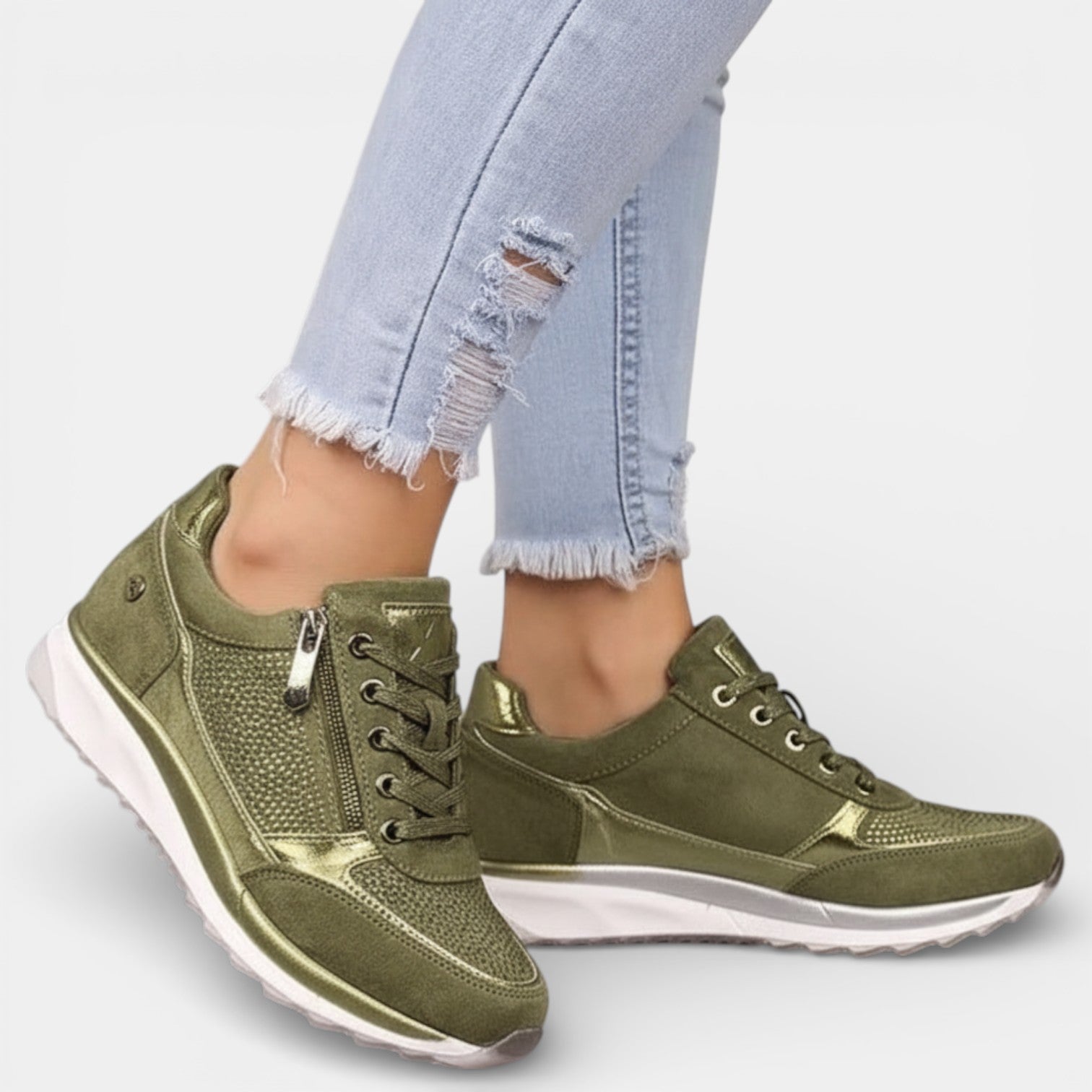 Aurazio Scarpe Platform Lucide Ortopediche Glamour per Donna